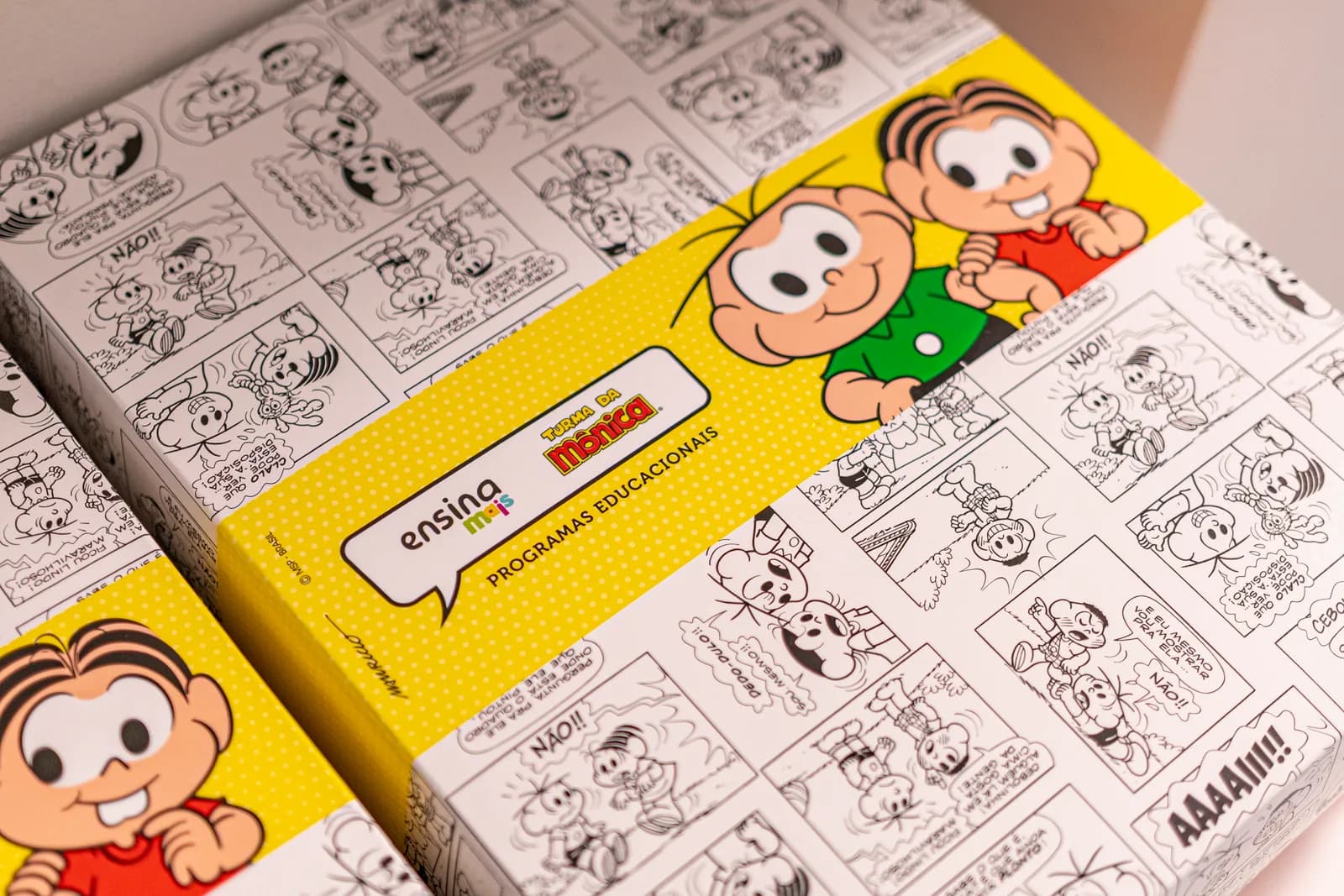 Material didático da Ensina Mais com personagens da Turma da Mônica